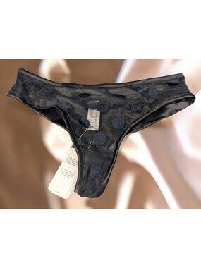 ERES AUTOMNE SATIN TRIMMED POLKA DOT LACE BRIEFS SOIR DE LUNE BRIEG SIZE 42 US10